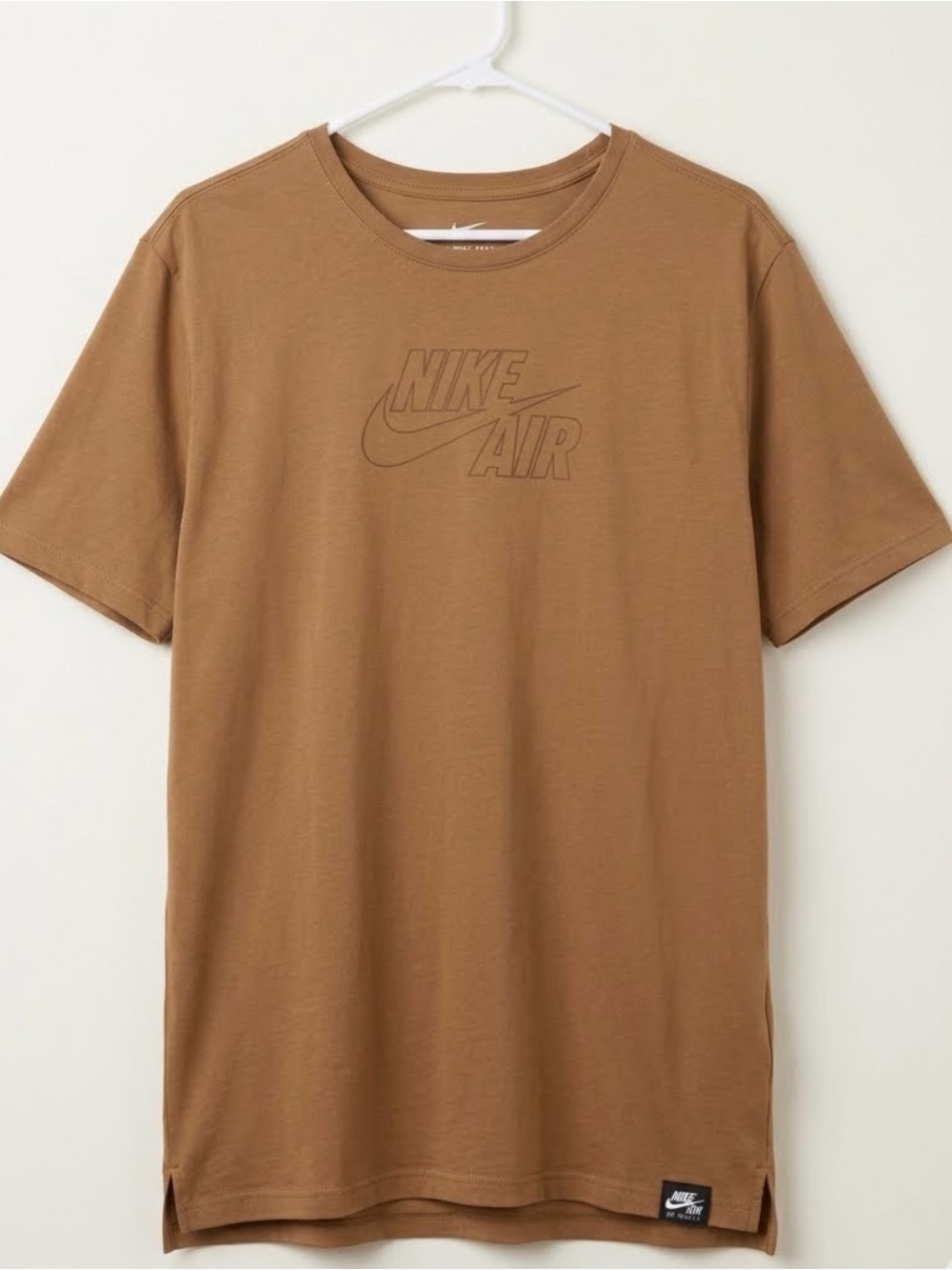 Nike Men's Short-Sleeve Tee in Brown with Embossed Logo